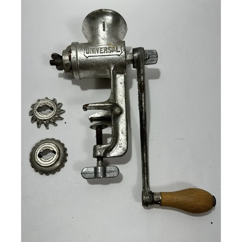 Vintage Cast‎ Iron UNIVERSAL #1 FOOD CHOPPER GRINDER Manual Working